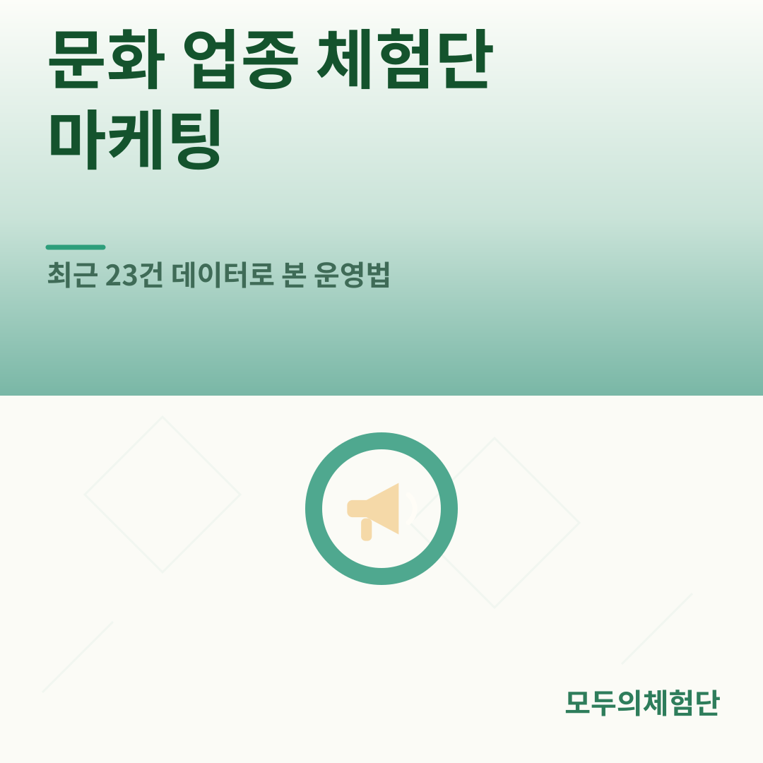 문화 업종 체험단 마케팅, 최근 23건 데이터로 본 운영법